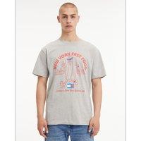 Printed Cotton T-Shirt with Crew Neck
