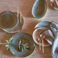 Fara Elongated Enamelled Stoneware Dish
