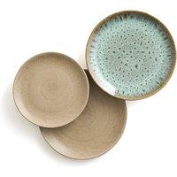 Set of 4 Titus Enamelled Sandstone Plates