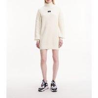 Cotton Mini Jumper Dress with Long Sleeves