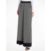 Printed Wide Leg Trousers