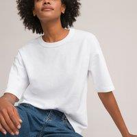 Cotton Crew Neck T-Shirt with Short Sleeves