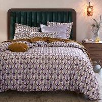 Elisa Mauve 100% Cotton Percale 200 Thread Count Duvet Cover