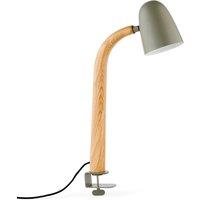 Lona Oak & Metal Clip Lamp