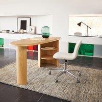 Smith Oak Organic-Shaped Desk