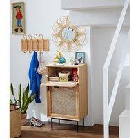 Malu Rattan 4-Hook Coat Rack