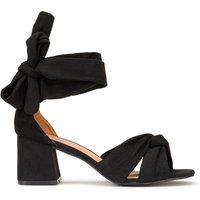 Wide Fit Heeled Sandals with Ankle Lacing