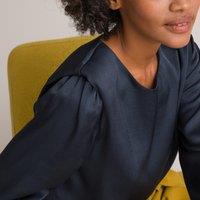 Crew Neck Blouse with Long Sleeves