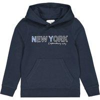 Slogan Print Hoodie in Cotton Mix