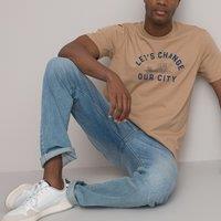 Cotton Crew Neck T-Shirt with Short Sleeves