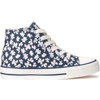 Kids High Top Trainers in Floral Print Canvas