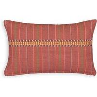 Mentilla Striped Embroidered 100% Cotton Rectangular Cushion Cover