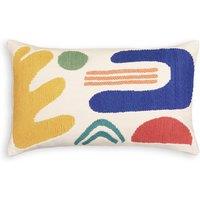 Massalia Abstract Embroidered 100% Cotton Rectangular Cushion Cover