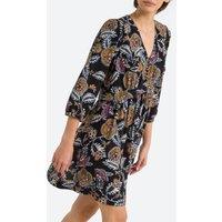 Volver Printed Mini Dress with 3/4 Length Sleeves