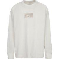 Logo Print Sweatshirt in Cotton Mix with Crew Neck
