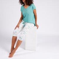 Gravure Cropped Pyjamas in Cotton Mix