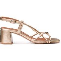 Signatures Leather Strappy Sandals with Block Heel