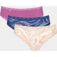 Pack of 3 Weekend 24/7 High Cut Knickers in Cotton