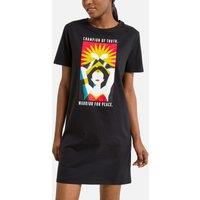 Slogan Print Cotton Nightshirt