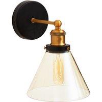 Hanging Glass Shade Wall Light Matt Black