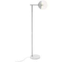 128cm Globe Chrome Floor Lamp with Marble Base