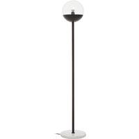 157cm Globe Black Metal Floor Lamp with Marble Base