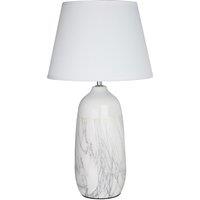 White Marbled Ceramic Table Lamp