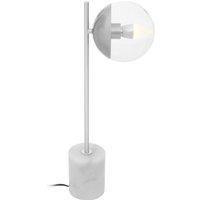 60cm Globe Chrome Table Lamp with Marble Base