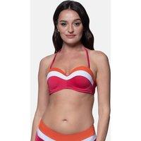 Lawaki Padded Bandeau Bikini Top in Striped Print
