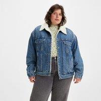 90's Sherpa Trucker Jacket in Denim