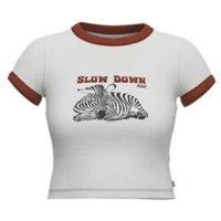 Printed Cotton Cropped T-Shirt