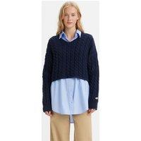 Wool Mix Cropped Jumper with Short Sleeves