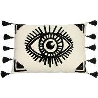 Ashram Eye Tufted Monochrome Filled Cushion 35x50cm