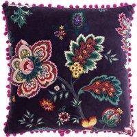 Palampur Velvet Pom-Pom Filled Cushion 50x50cm