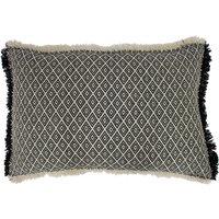 Monochrome Fringed Filled Cushion 40x60cm