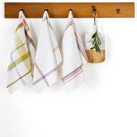 Set of 3 Breda Woven-Dyed 100% Cotton Tea Towels