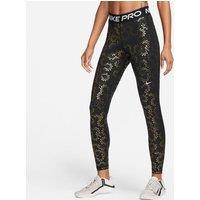 Dri-Fit Pro Leggings in Logo Print with High Waist