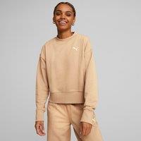 Her Crew Cotton Sweatshirt with Logo Print