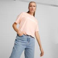Essential Cotton Cropped T-Shirt with Logo Print