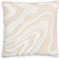 Limestone Textured Cotton Blend Square Cushion Cover