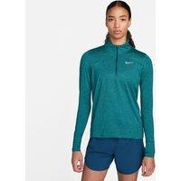 Dri-Fit Logo Print T-Shirt with Half Zip and Long Sleeves
