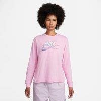 Boxy Logo Print T-Shirt in Cotton with Long Sleeves