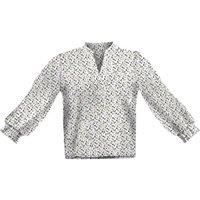 Printed V-Neck Blouse