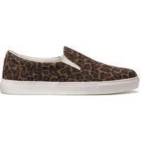 Leopard Print Slip-Ons in Canvas