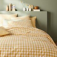 Veldi Yellow Gingham 100% Cotton Duvet Cover