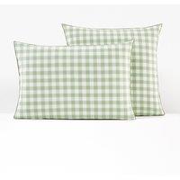 Veldi Green Gingham Child's 100% Cotton Pillowcase