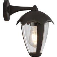 Outdoor Black Dome Top Wall Light