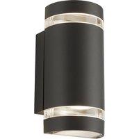 Outdoor Cylindrical Wall Light with Clear Diffuser