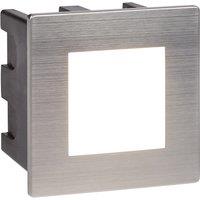 Indoor/Outdoor Recessed Stainless Steel Square LED Wall Light with Opal Diffuser