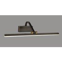 Black and Brushed Gold LED Picture Light